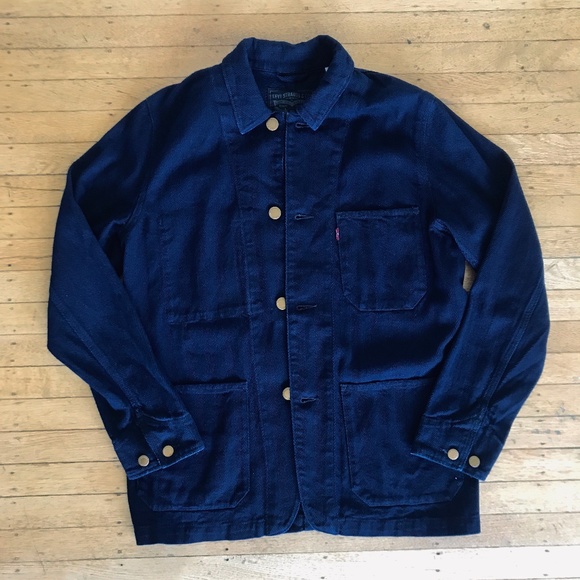 Mens Levis Indigo Engineered Workwear Herringbone - Picture 3 of 8